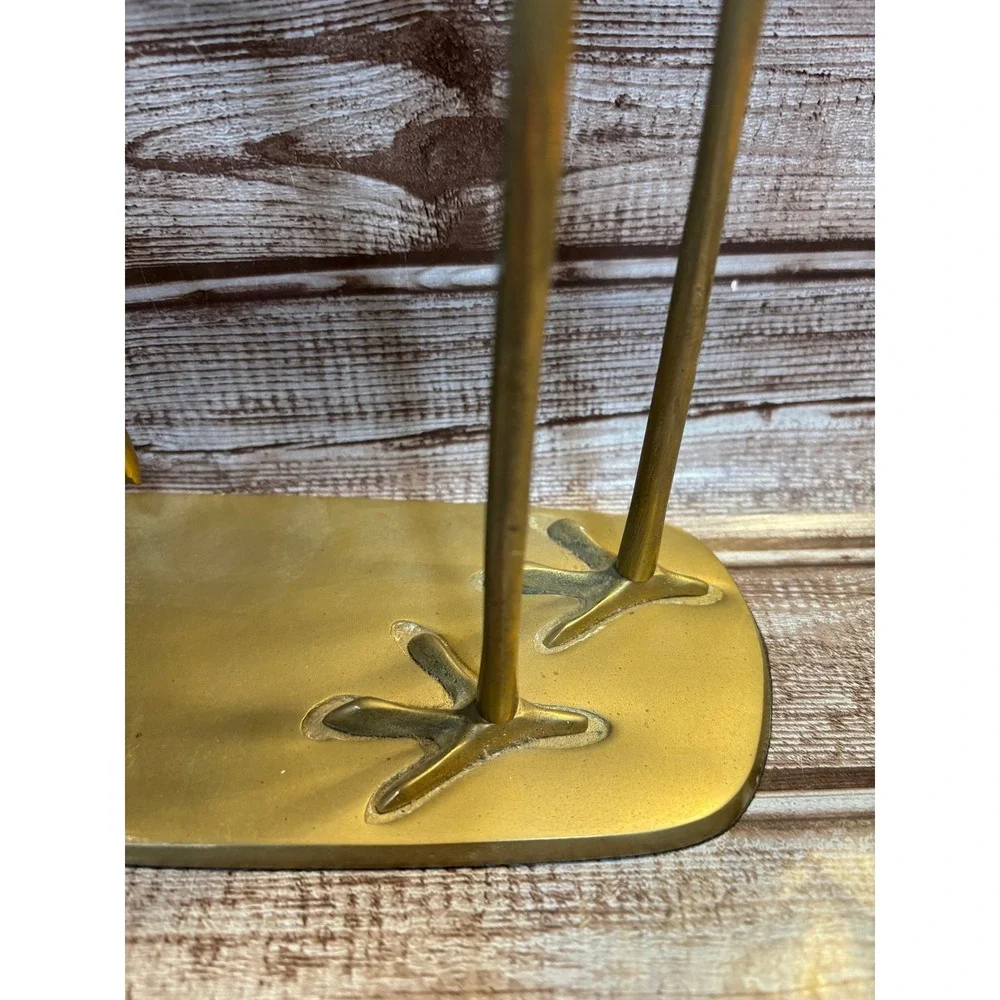 Mid Century Modern Vintage Brass Pair Of Storks Cranes Birds Figurines Statues